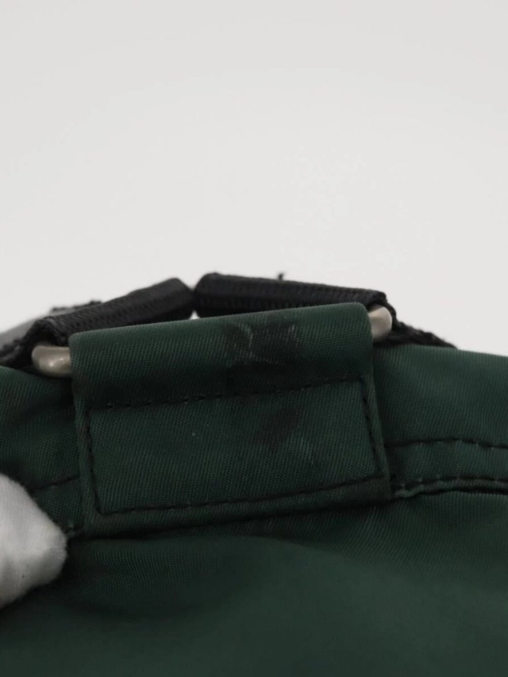 PRADA Backpack Nylon Green Silver Auth ki6395 - Picture 3 of 15